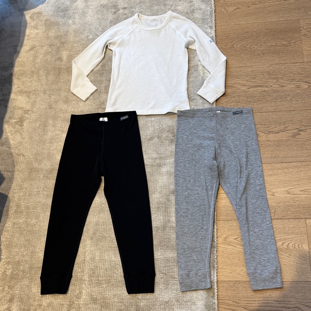 Kids Black and Gray Leggings Set